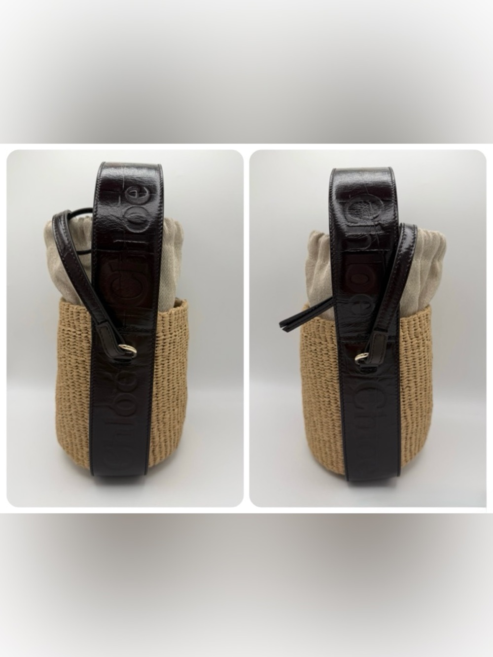 Chloé Woven Raffia Bucket Bag - Picture 8 of 16